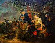 Bernhard Rode Frederick the Great and the Combat Medic, oil